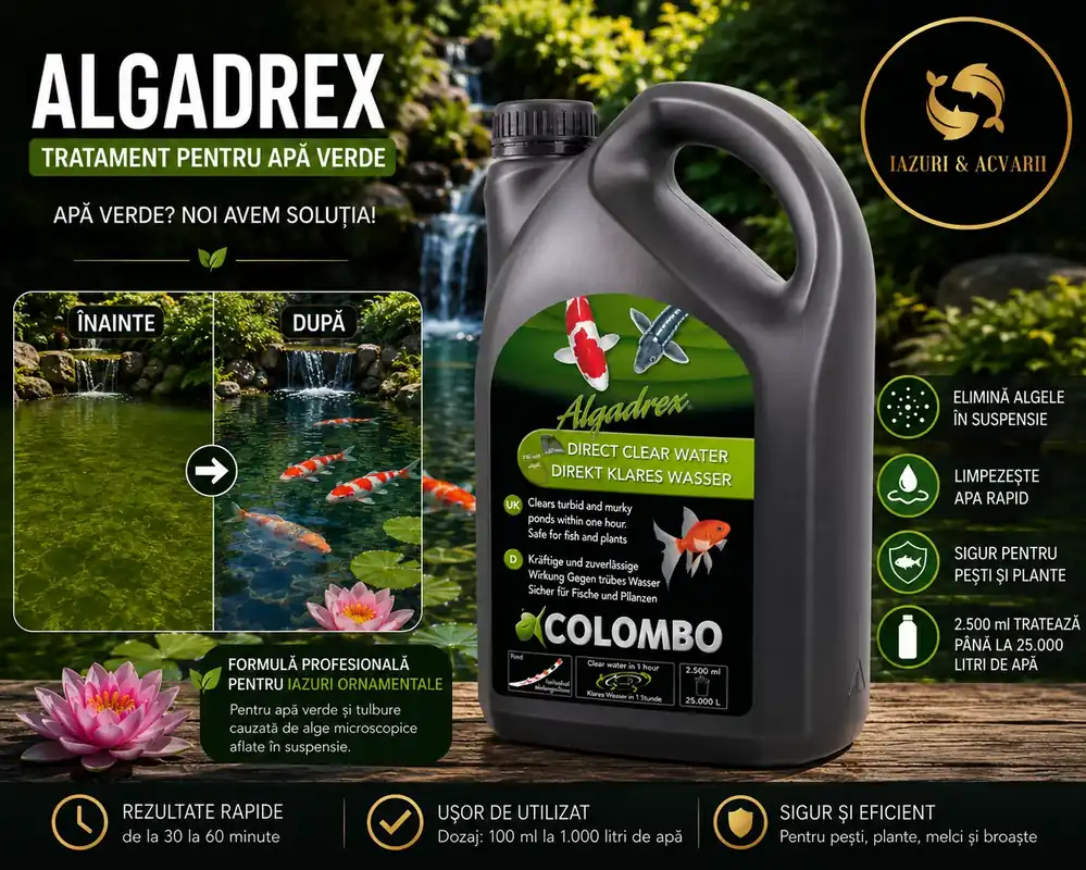 ALGADREX 2500 ml – Soluție pentru Combaterea Algelor din Iazuri și Lacuri Ornamentale Cumpărături sigure