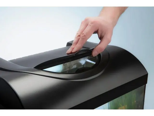 Acvariu din sticla cu led Diversa Negru 4W 40x25x25cm Super ofertă