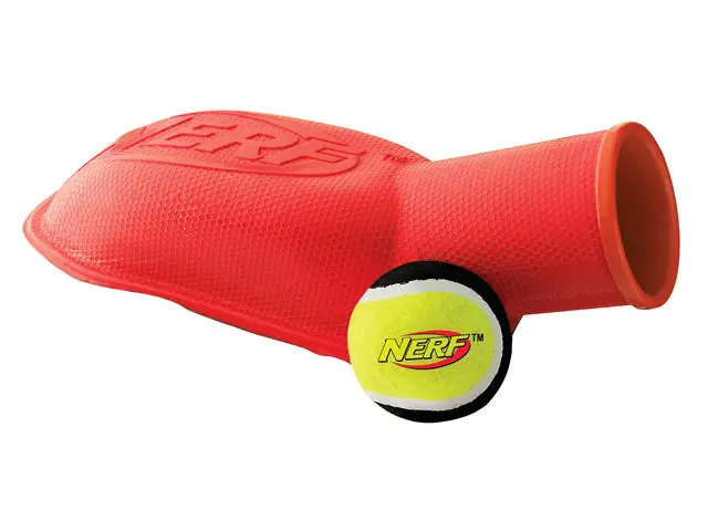 Lansator de mingi pentru caini Nerf Launcher 30 cm Chilipir