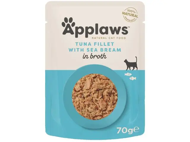 Preț promoțional Hrana umeda pentru pisici Applaws cu file de ton si dorada 70g