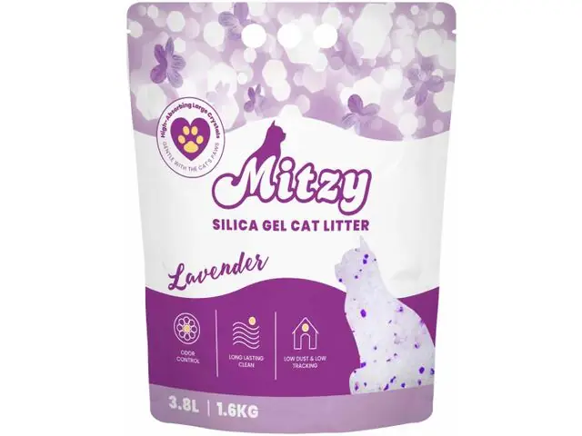 Nisip pentru litiera cu lavanda Mitzy 3.8 L Cumpărături sigure