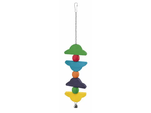 Reducere Jucarie colorata din lemn pentru papagali 9.2x2.5x47cm