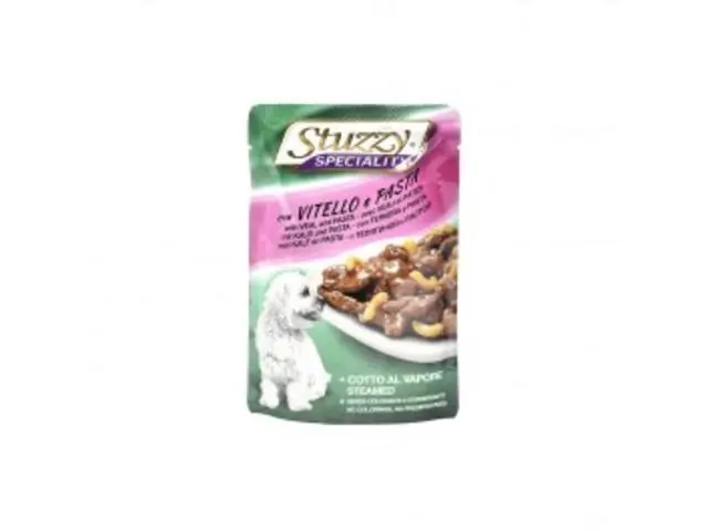 Popular Hrana umeda pentru caini Stuzzy Adult cu vitel si paste 100g