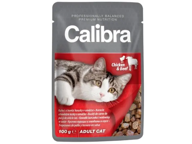 Ieftin Hrana umeda pentru pisici Calibra Pui si vita in sos 100g