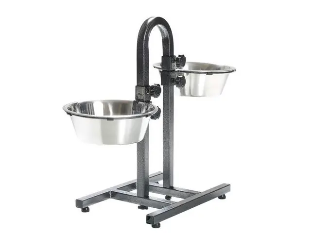 Set 2 castroane din inox cu suport reglabil 2.8L Trixie Mai ieftin