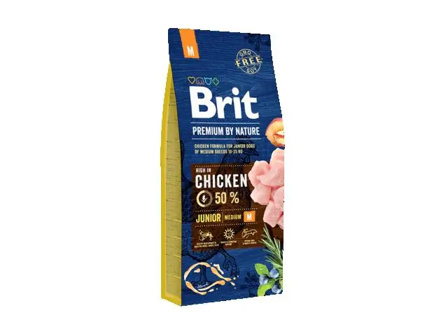 Bestseller Hrana uscata pentru caini Brit Premium by Nature Junior M 15 Kg