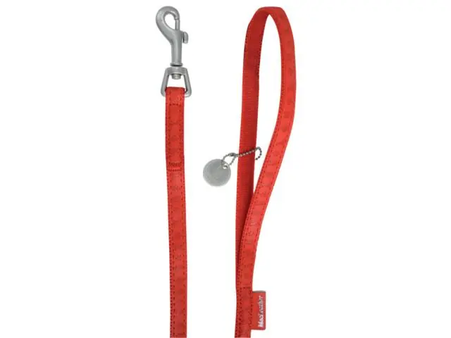 Lesa rosie pentru caini Macleather 20mm-1.2m Z 522020RO Popular