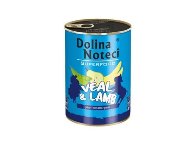 Cumpără online Hrana umeda pentru caini Dolina Noteci Superfood Vitel-Miel 800g