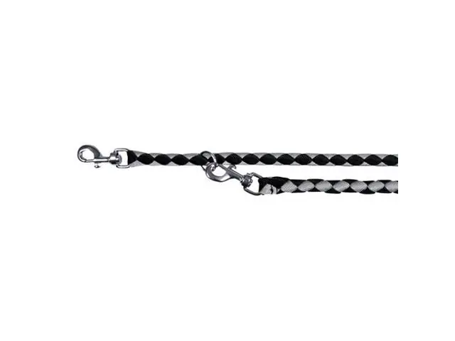 Ultima șansă Lesa ajustabila tip cordelina pentru caini Trixie neagra 1.8cm