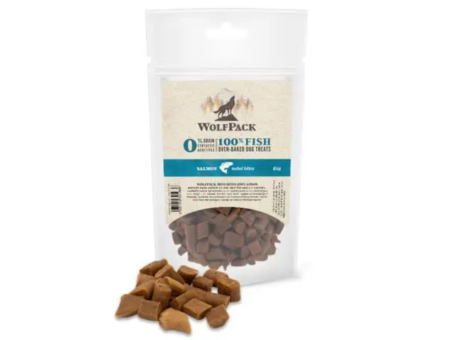 Cumpără online Recompense pentru caini Wolfpack Treats Mini Bites Somon 85g
