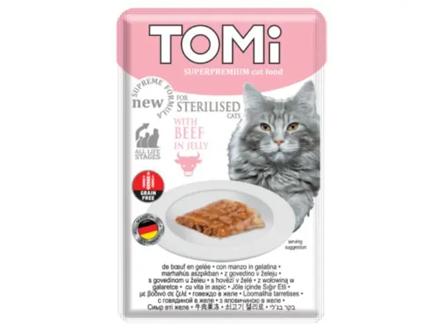 Ofertă limitată Hrana umeda pentru pisici sterilizate Tomi Sterilizat Vita 85g