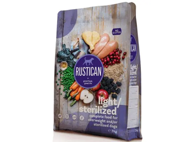 Hrana uscata pentru caini Rustican Light-Sterilised Pui-Peste&Orez Brun 12kg Plată sigură