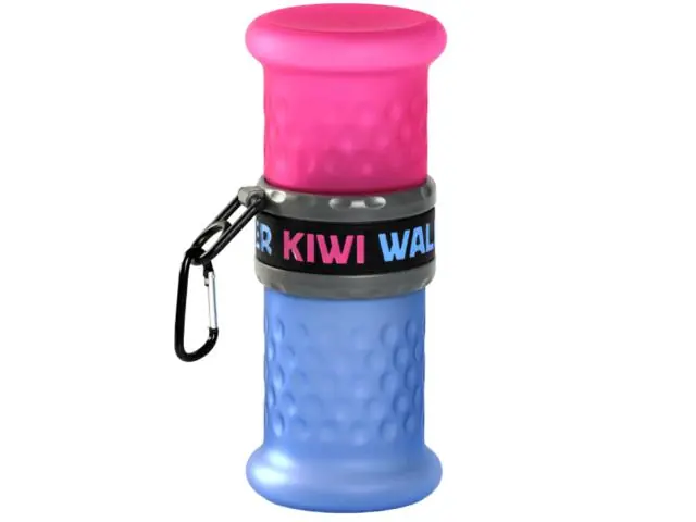 Recipient pentru apa-hrana Kiwi Walker 2in1 Pink Blue 750ml-500ml Vezi acum