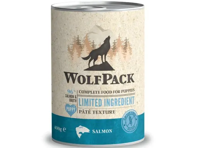 Livrare expres Hrana umeda pentru caini Wolfpack LTD Puppy Somon 400g