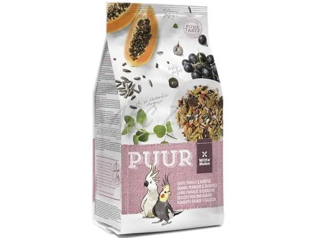 Hrana completa pentru nimfe si cacadu Witte Molen Puur 2kg Ieftin