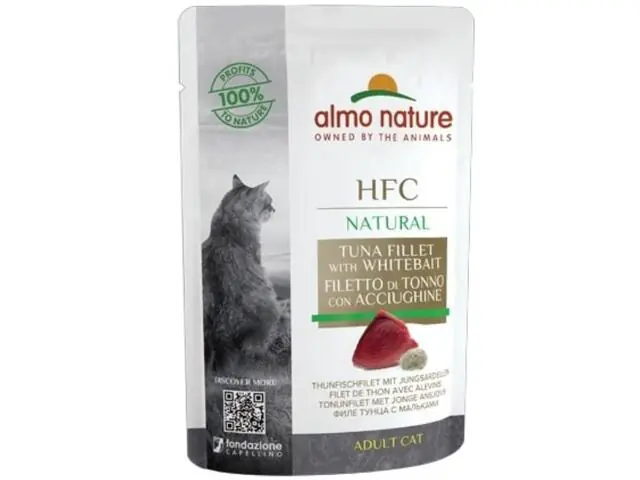 Hrana umeda pentru pisici Almo Nature HFC Filet de ton si hamsii 55g Expediere rapidă
