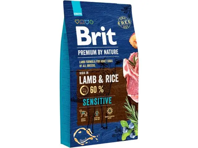 Hrana uscata pentru caini Brit Premium Sensitive Miel 8kg Ofertă