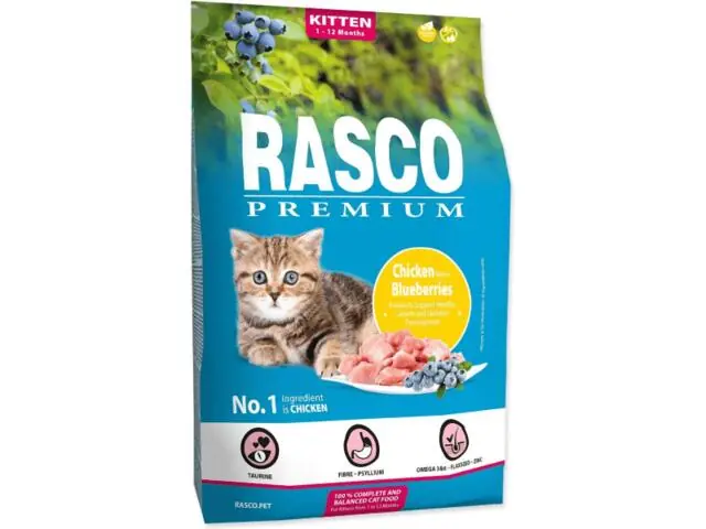 Hrana uscata pentru pisici Rasco Kitten Pui/Afine 400g Preț promoțional