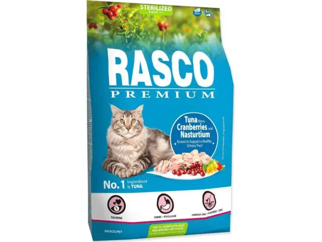Hrana uscata pentru pisici Rasco Premium Sterilized Ton&Merisoare 2kg Preferatul clienților