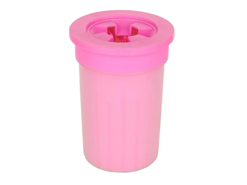 Dispozitiv din silicon de curatarea labuletor, Zola®, pentru animale, marimea M, 15x11 cm, roz Mai ieftin