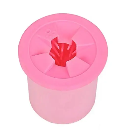 Dispozitiv din silicon de curatarea labuletor, Zola®, pentru animale, 8x7.5 cm, marimea S, diametru 5.5 cm, roz Noutate