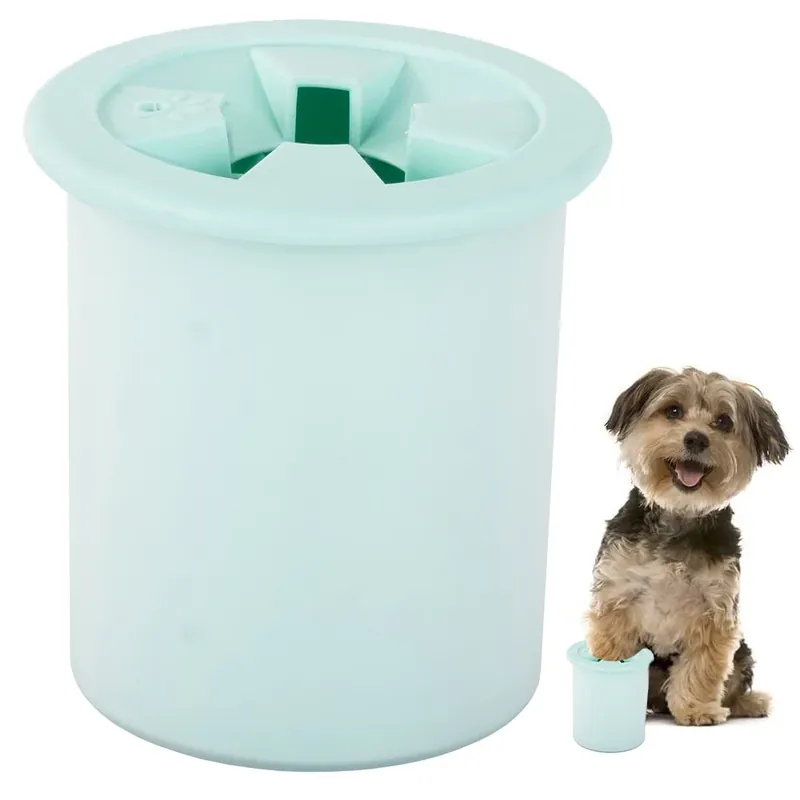 Reducere extra Dispozitiv din silicon de curatarea labuletor, Zola®, pentru animale, 15x10 cm, marimea L, diametru 7.5 cm, turcoaz
