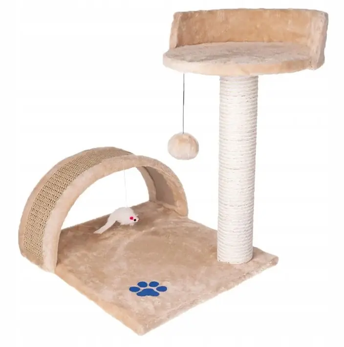 RESIGILAT-Ansamblu de joaca pentru pisici, Zola®, suport ascutit gheare , patut, jucarie soricel si ghem, 50x40x36 cm Lichidare de stoc