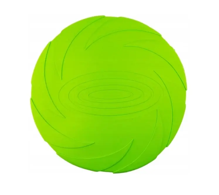 Cumpără acum Disc zburator de jucarie pentru caini, Zola®, Frisbee din cauciuc natural 18 cm, verde