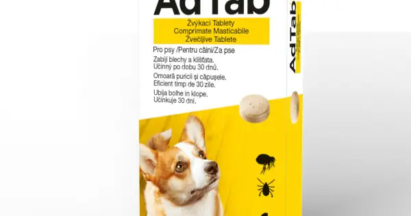AdTab Dog 225mg (5.5-11kg) - Comprimate antiparazitare - 1cpr. Ofertă exclusivă