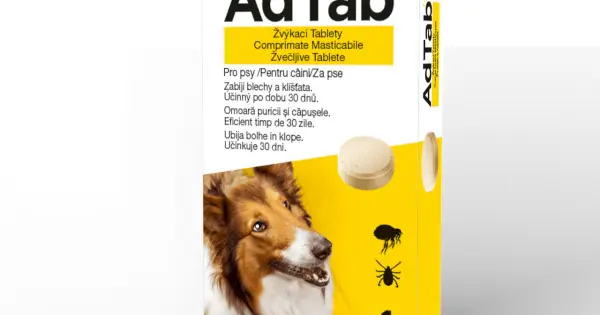 Ofertă specială AdTab Dog 900mg (22-45kg) - Comprimate antiparazitare - 1cpr.