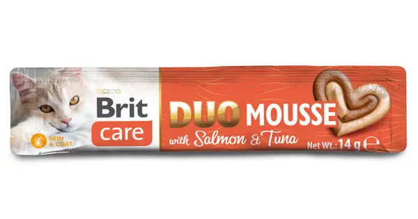 Brit Care Cat Creamy Duo Mousse with Salmon and Tuna 4x14 g Livrare expres