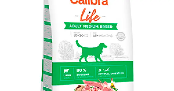 Calibra Dog Life Adult Medium Breed Lamb 2.5 kg Reducere specială