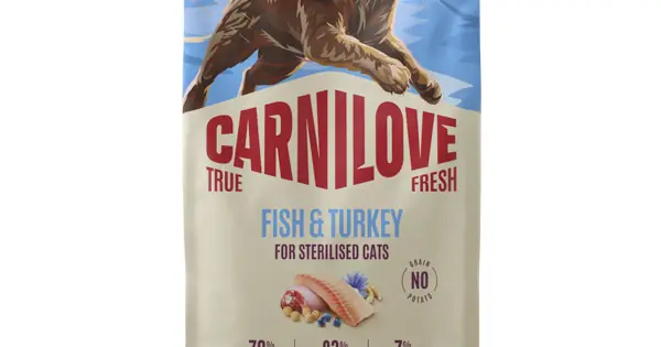 Disponibil imediat Carnilove True Fresh Cat Dry Fish & Turkey Sterilised Adult All Breeds 6 kg