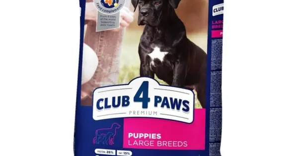 Cumpără acum Club 4 Paws Puppy - Hrana uscata premium - Juniori de talie mare - Pui - 14kg