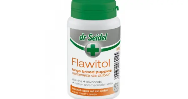 Comandă acum Complex de vitamine, flavonoizi, microelemente si macroelemente, Flawitol Puppy Large Breed, Dr. Seidel, 60 Tablete