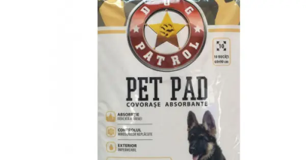 Covorase absorbante pentru caini, Dog Patrol, 60 x 90 cm, 10 bucati Preț promoțional
