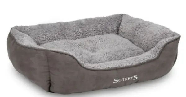 Culcus gri pentru caini Scruffs Cosy masura L 75x50 cm Expediere rapidă
