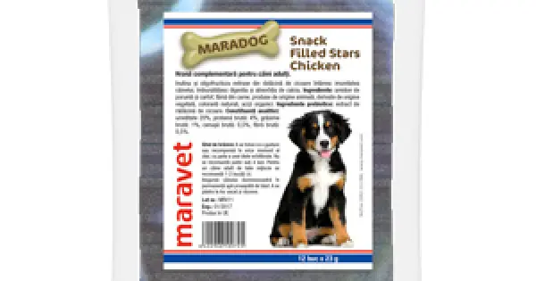 Dog snack - filled stars - chicken x12 buc Reducere de preț