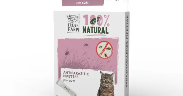Cumpără acum Fresh Farm soluție antiparazitară pentru pisici 5x2ml, cu extracte naturale