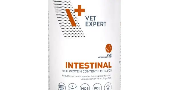 Disponibil imediat Hrana dietetica umeda pentru caini cu afectiuni intestinale Vet Expert Intestinal Dog, 8 x 400 g