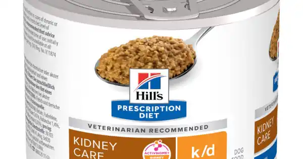 Noutate Hrana pentru caini cu insuficienta renala Hill‘s Prescription Diet Kidney Care K/D, 180 g