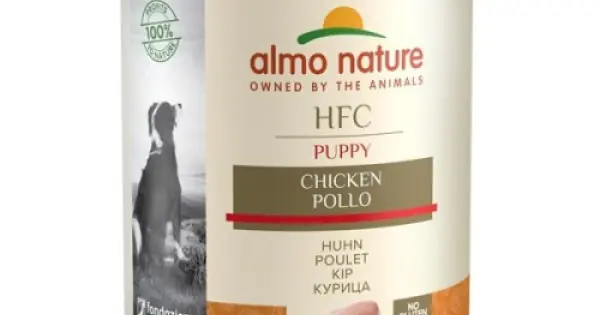 Lichidare de stoc Hrana umeda pentru caini Almo Nature HFC Puppy Conserva Pui 280 gr