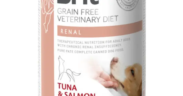 Hrana umeda pentru caini Brit Grain Free Veterinary Diet Renal, ton si somon cu mazare, 400 g Reduceri