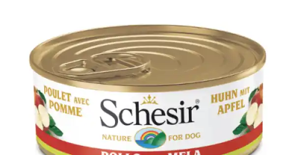 Vezi acum Hrana umeda pentru caini Schesir adult cu pui si mere 150 g