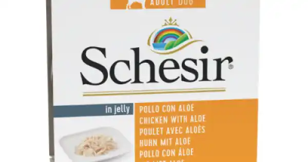 Reducere Hrana umeda pentru caini Schesir cu pui si aloe, Pachet 5 X 150 g