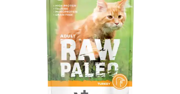 Livrare rapidă Hrana umeda pentru pisici, RAW PALEO CAT, adult, carne de curcan, 100 g