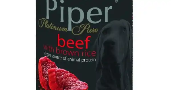 Preț redus Hrana umeda Piper Platinum Pure, Vita si Orez brun 400 g