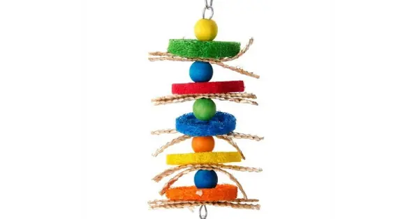 Popular Jucarie color & clopotel pt pasari 28 cm
