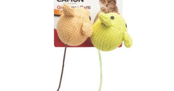 Calitate înaltă Jucarii pentru pisici Camon Soricei tricotati 70 mm