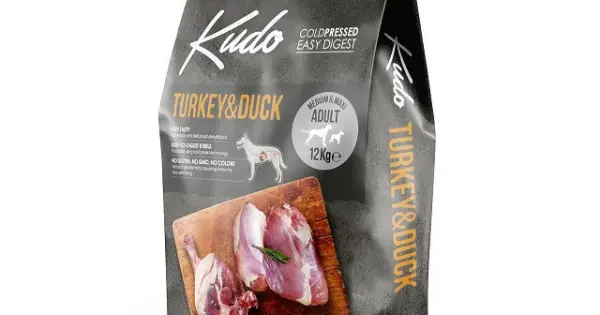 Kudo Adult Mediu-Maxi - Hrana uscata, presata la rece - Curcan si Rata - 12kg Cumpărături sigure